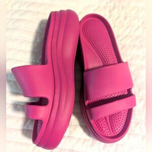 NWOT Rag & Bone Bixley Platform Pink Slide Sandals sz 37 womens 7